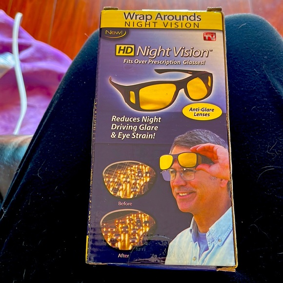 Brand New sealed in Box HD NIGHT VISION. FITS OVER PRESCRIPTION GLASSES. - Picture 4 of 8